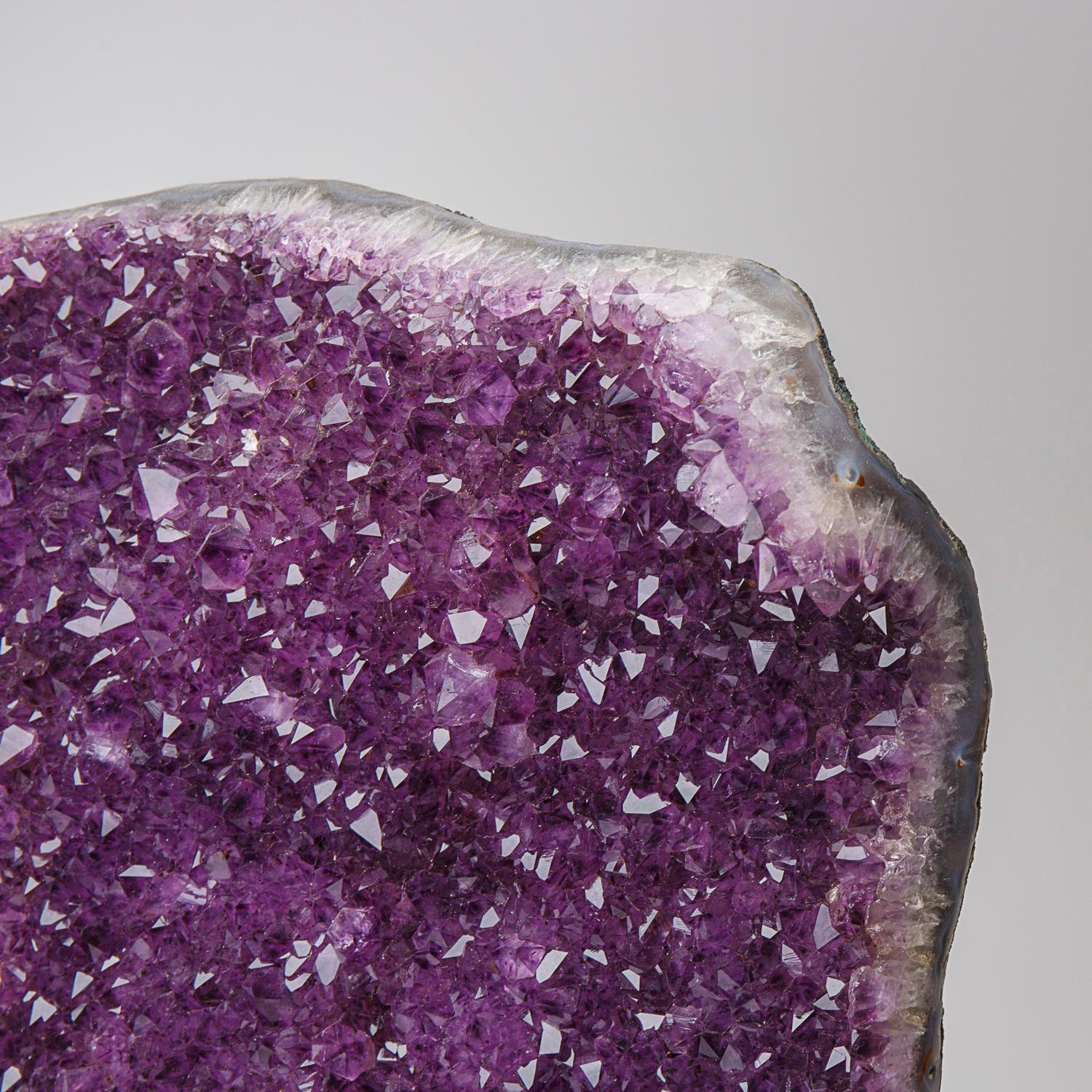 Genuine Amethyst Crystal Cluster on Stand from Brazil (32.5 lbs) For Sale 1