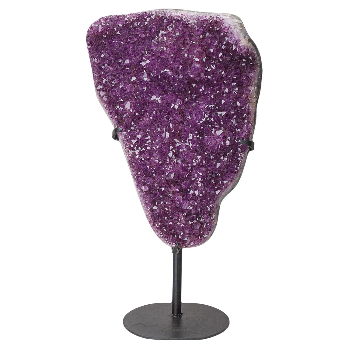 Genuine Amethyst Crystal Cluster on Stand from Brazil (32.5 lbs) For Sale