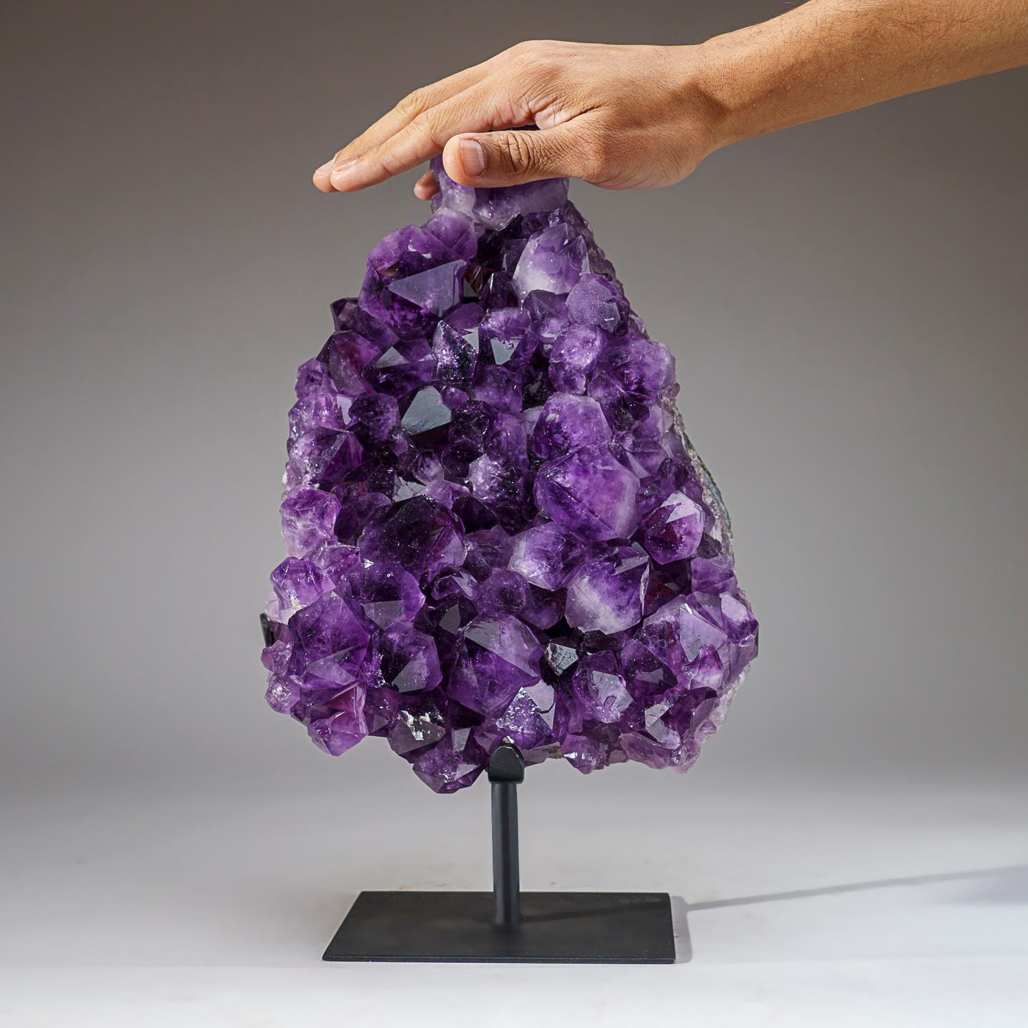 Genuine Amethyst Crystal Cluster on Stand from Uruguay (17.5 lbs) In New Condition In New York, NY