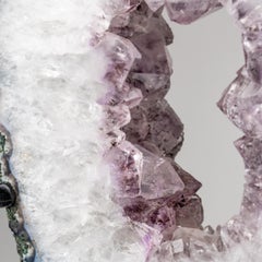 Genuine Amethyst Geode Slice on Stand from Uruguay (13 lbs)