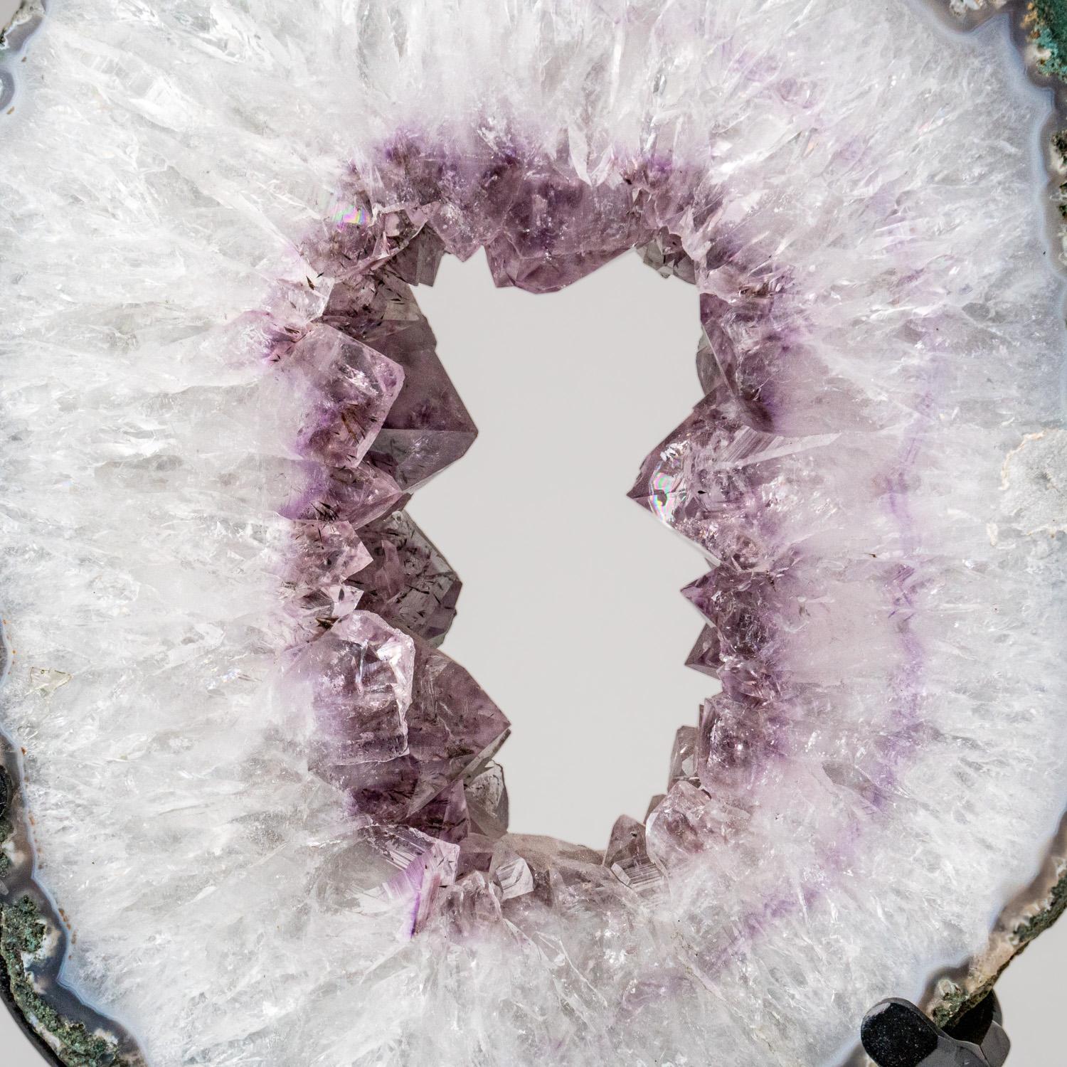 Echte Amethyst-Geodenscheibe auf Ständer aus Uruguay (13 lbs) (Sonstiges) im Angebot