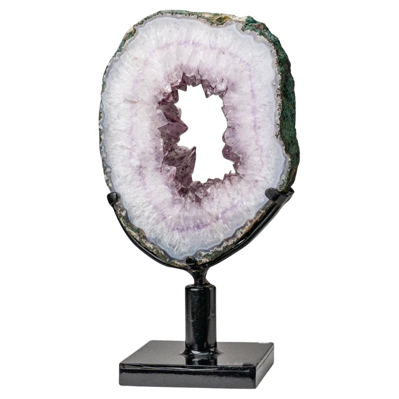 Echte Amethyst-Geodenscheibe auf Ständer aus Uruguay (13 lbs)