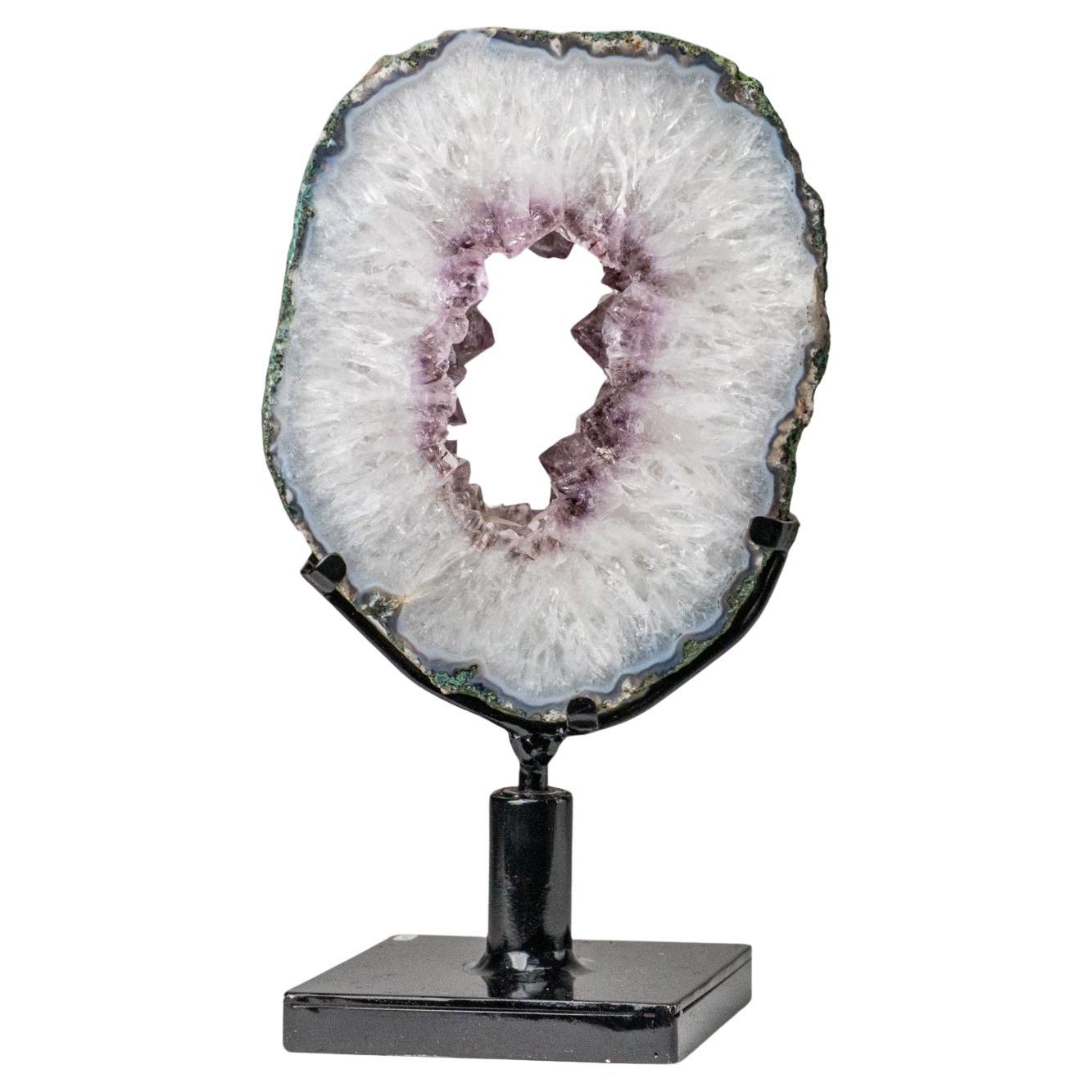 Echte Amethyst-Geodenscheibe auf Ständer aus Uruguay (13 lbs)