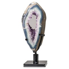 Echte Amethyst-Geodenscheibe auf Ständer aus Uruguay (14 lbs)