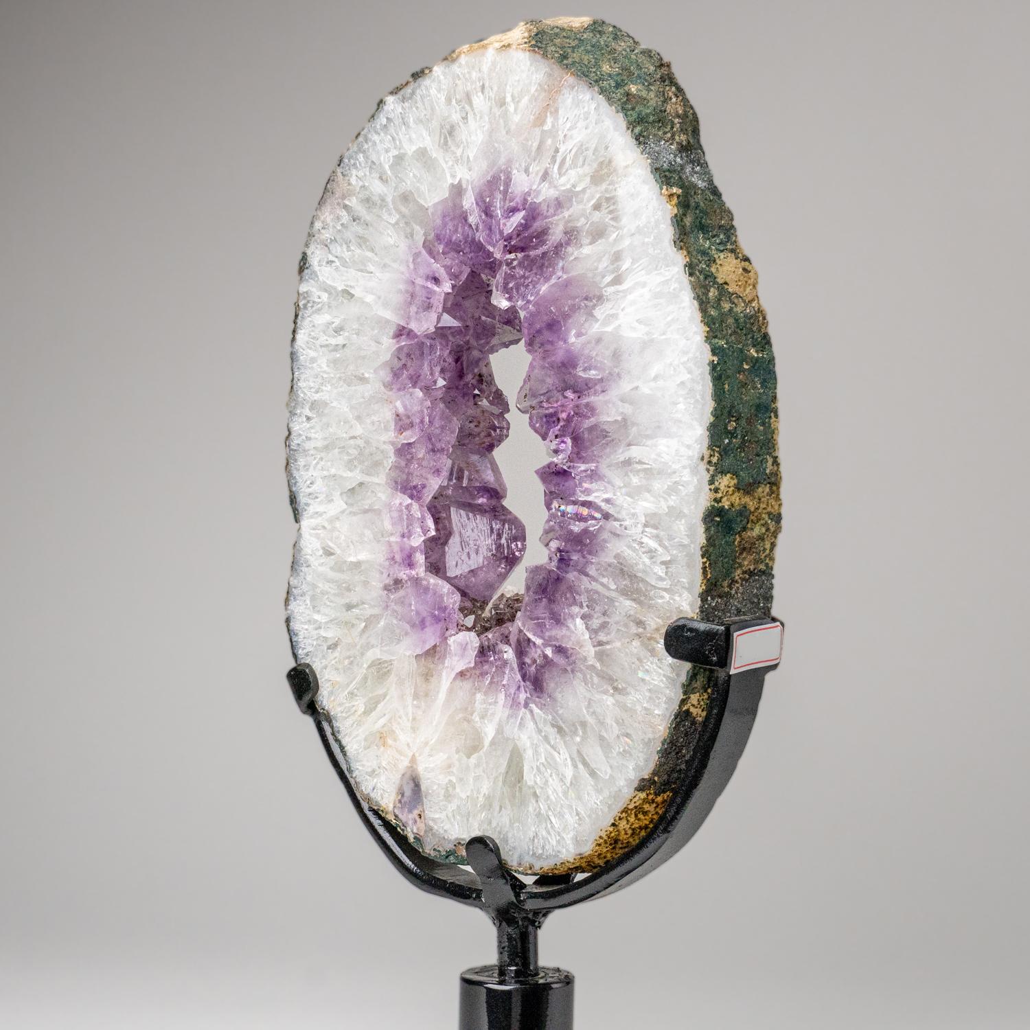 Echte Amethyst-Geodenscheibe auf Ständer aus Uruguay (7.5 lbs) im Angebot 4