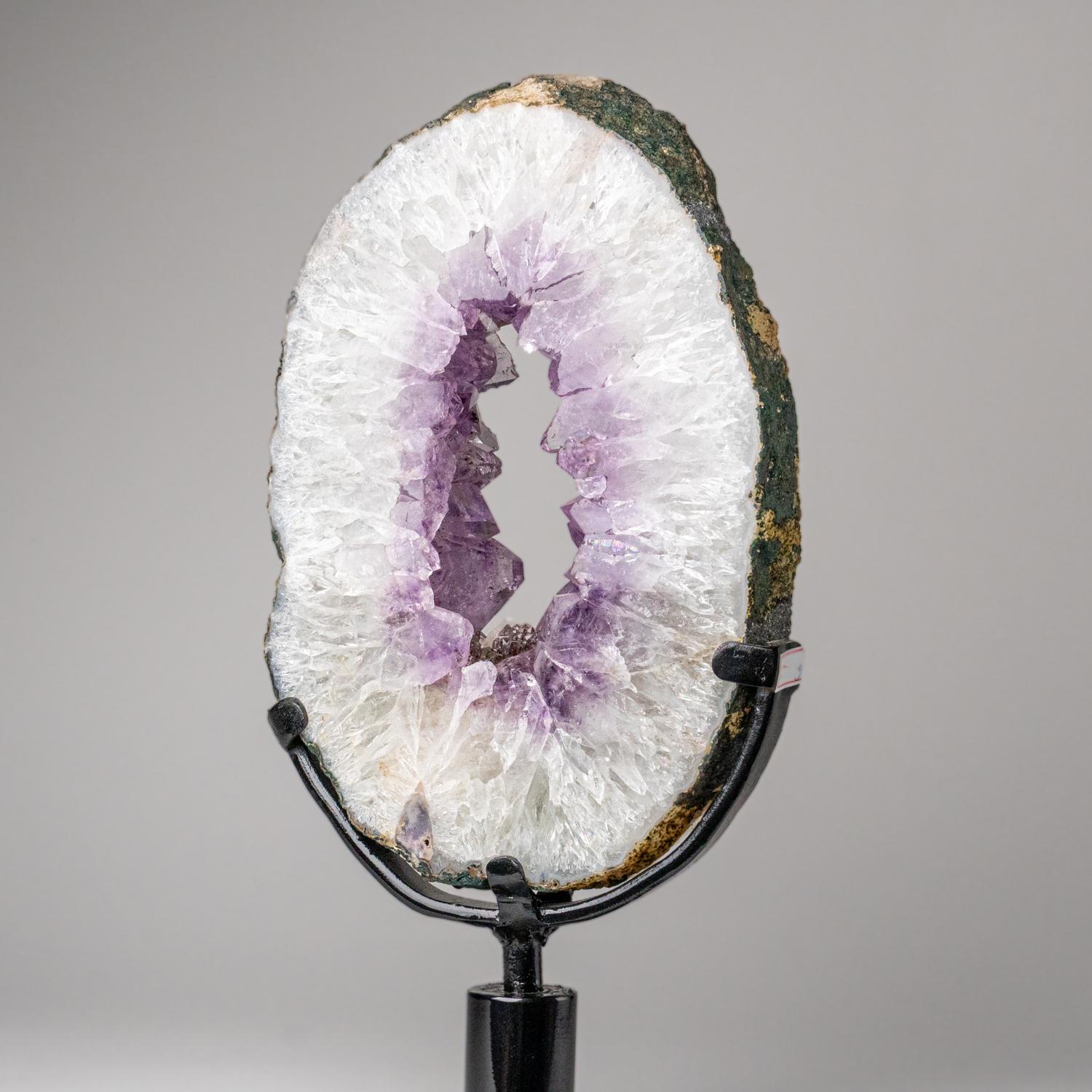 Echte Amethyst-Geodenscheibe auf Ständer aus Uruguay (7.5 lbs) im Angebot 1