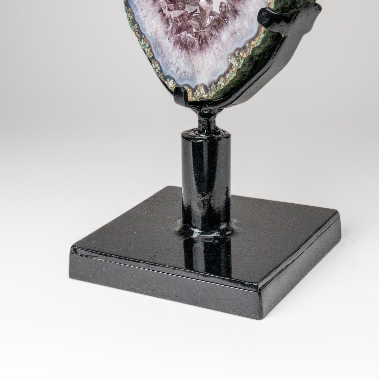 Echte Amethyst-Geodenscheibe auf Ständer aus Uruguay (9 lbs) im Angebot 1