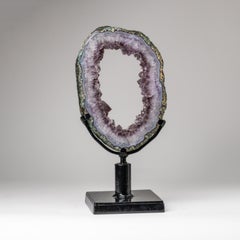 Echte Amethyst-Geodenscheibe auf Ständer aus Uruguay (9 lbs)