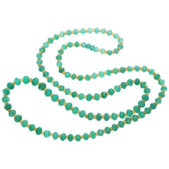 Genuine and Natural Fine Colombian Carved Emerald and Opal Necklace Jewelry