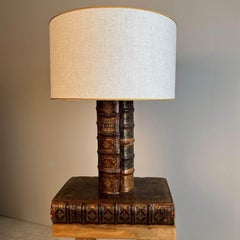 Genuine Antique Leather Book Lamp