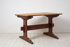 Genuine Antique Northern Swedish Pine Rustic Country Small Dining or Work Table