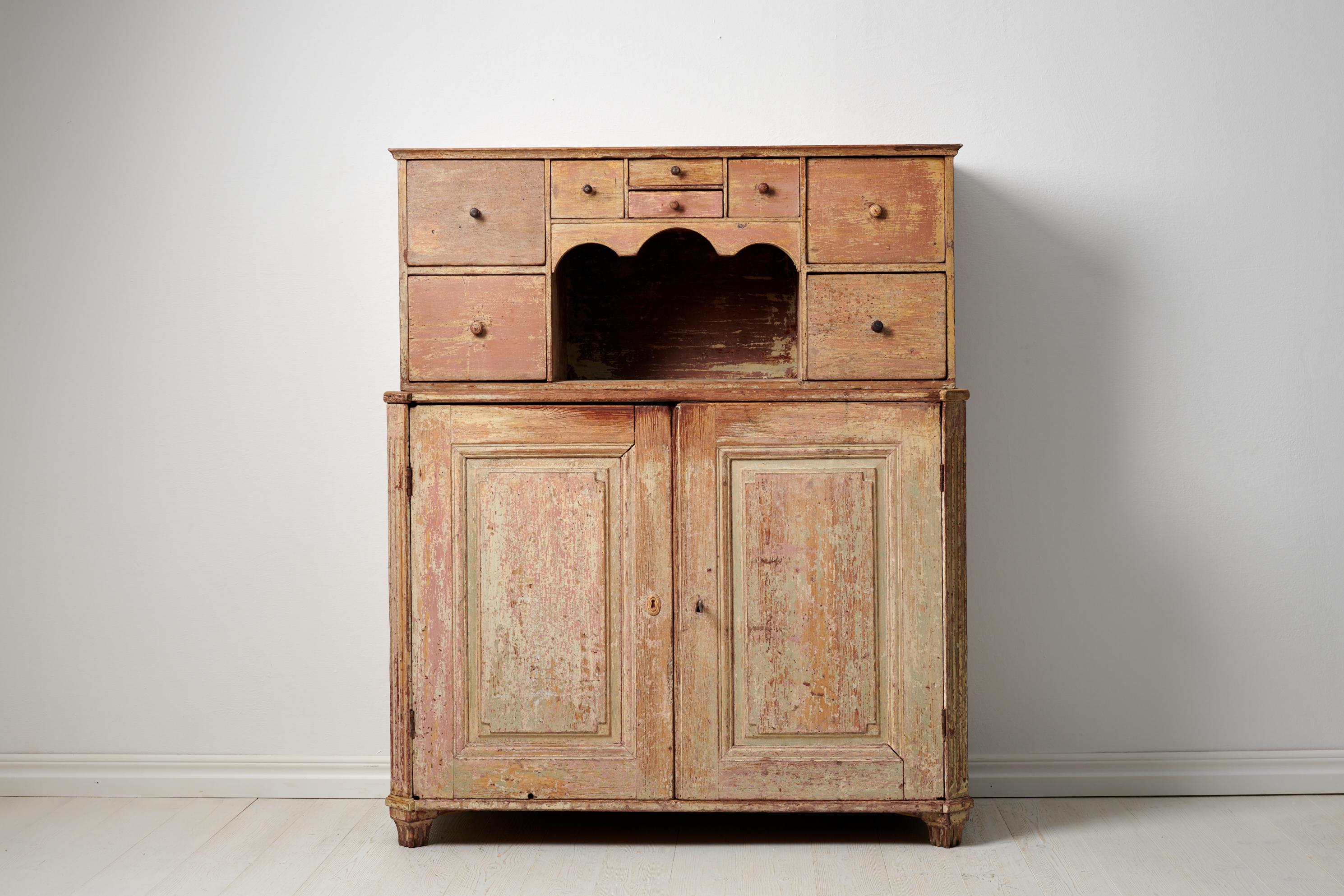 Hand-Crafted Genuine Antique Swedish Gustavian Country House Sideboard  For Sale