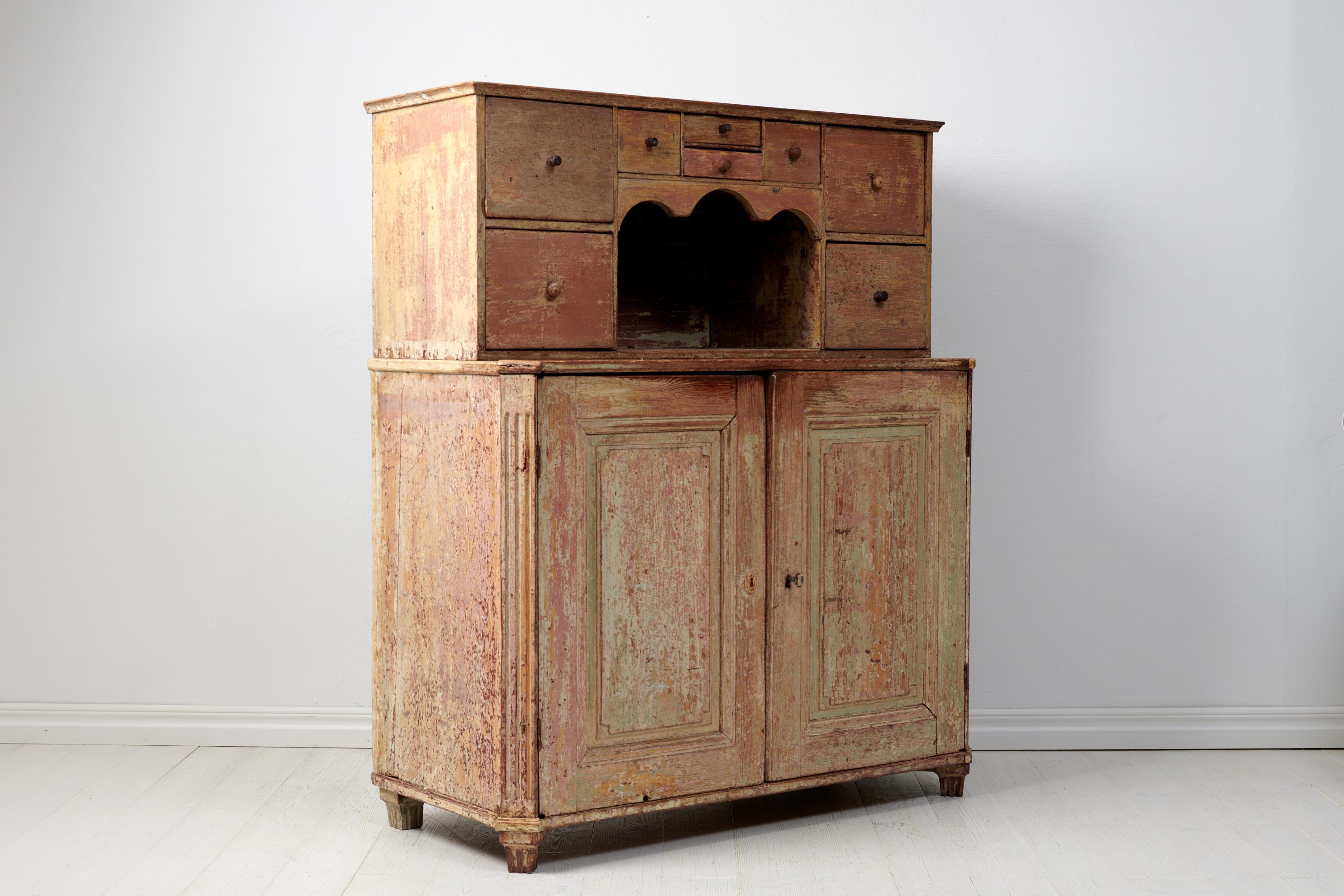 18th Century Genuine Antique Swedish Gustavian Country House Sideboard  For Sale