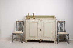 Genuine Antique Swedish Gustavian Period Sideboard with Light Distressed Paint