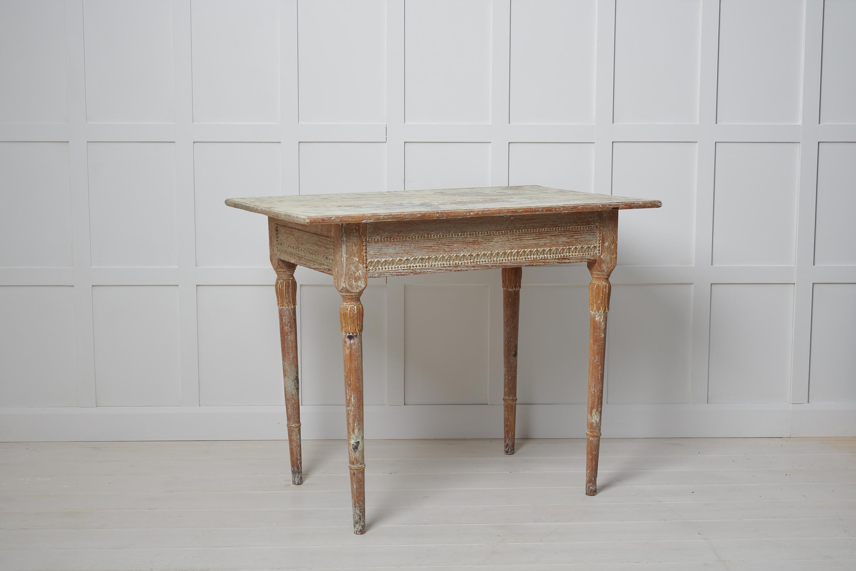 Genuine Antique Swedish Late Gustavian Console Table In Good Condition In Kramfors, SE