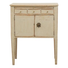 Genuine Antique Swedish Night Stand or Small Sideboard, with Drawers and Doors