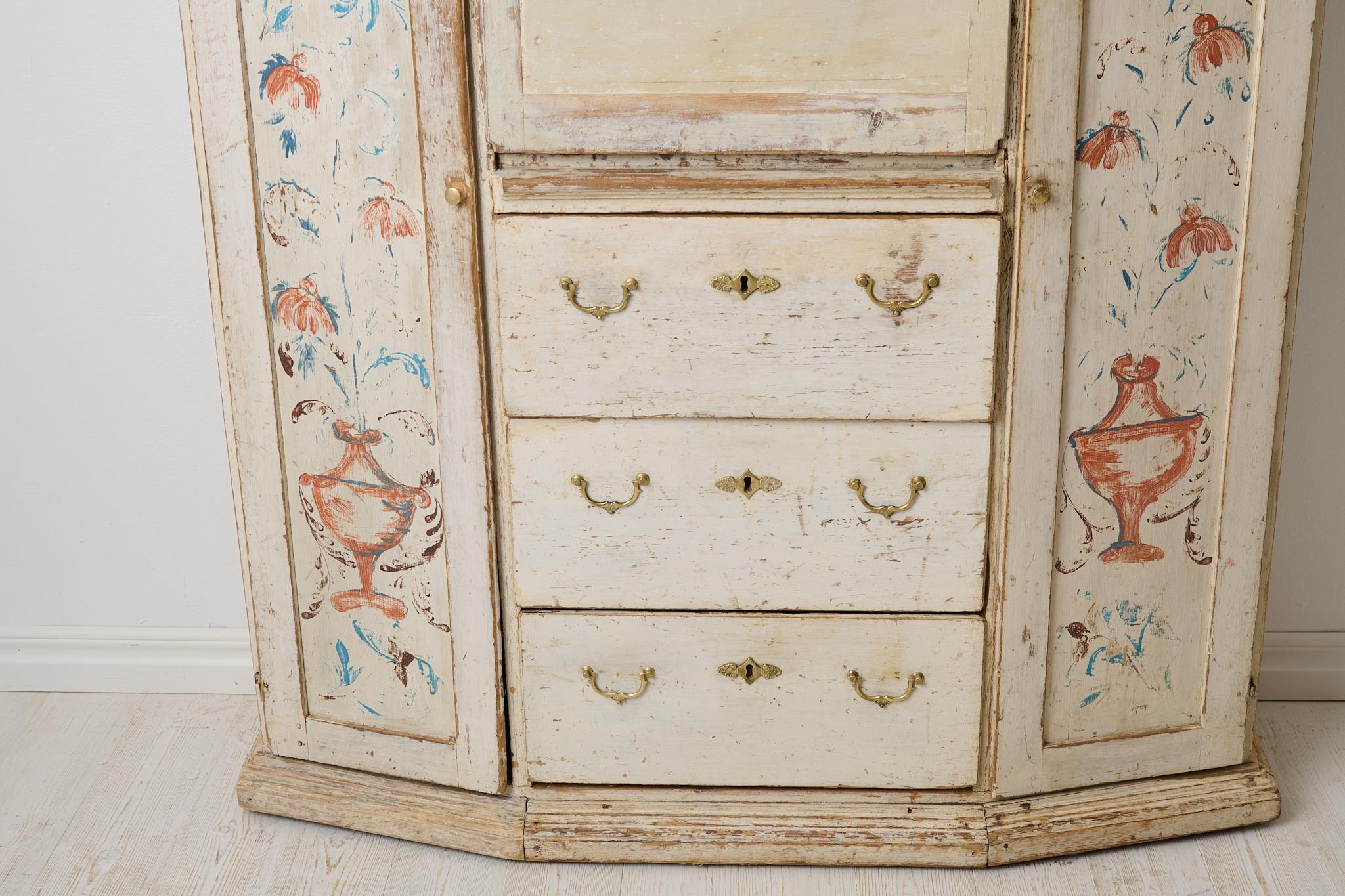 Genuines antikes schwedisches Sideboard, Schubladen, Türen und Schreibtisch, mit Originalfarbe im Angebot 3