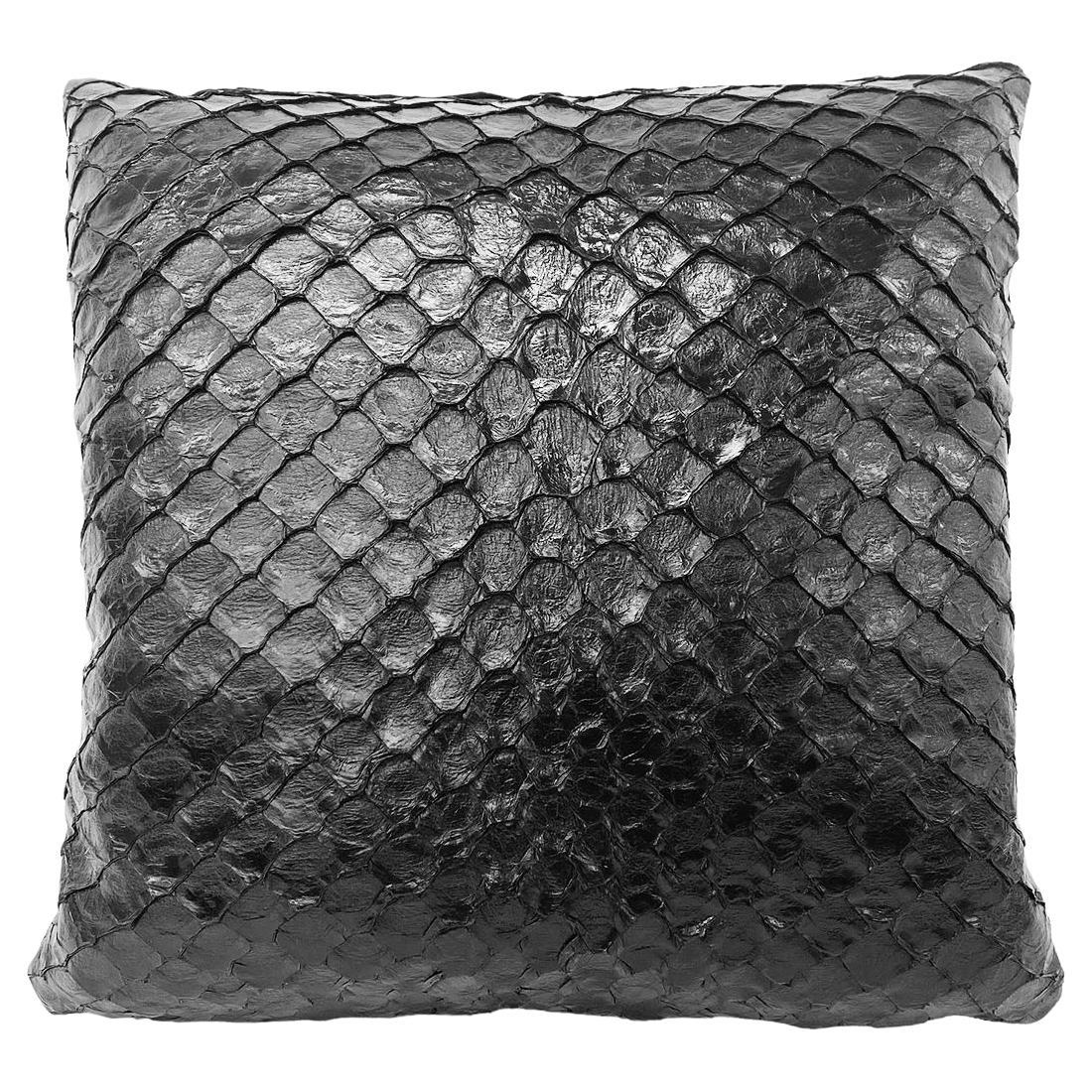 Genuine Arapaima Fish Leather Throw Pillow 