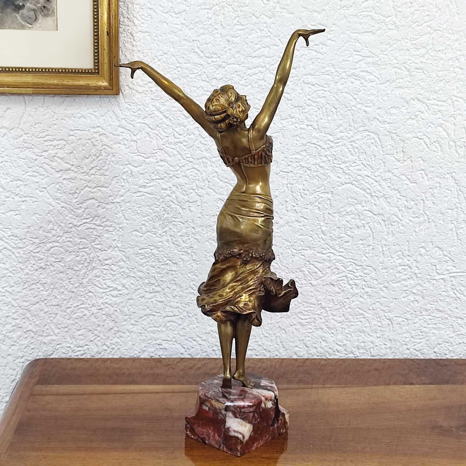 Gilt Genuine Art Deco Bronze Sculpture 