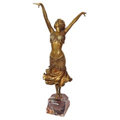 Genuine Art Deco Bronze Sculpture "Radha" by Paul Philippe, ca. 1925