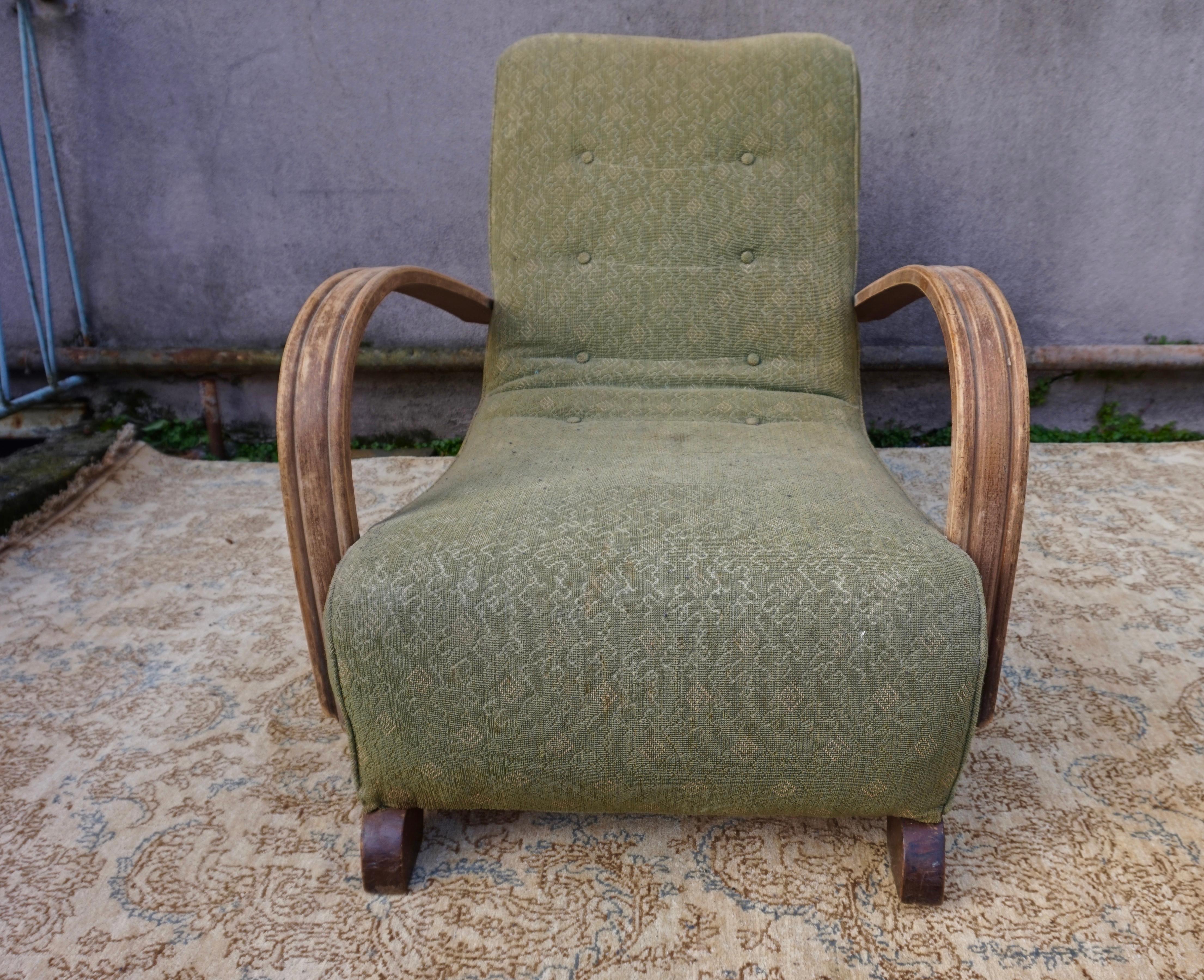 Genuine Art Deco Lounge Club Chair in Original Condition 2