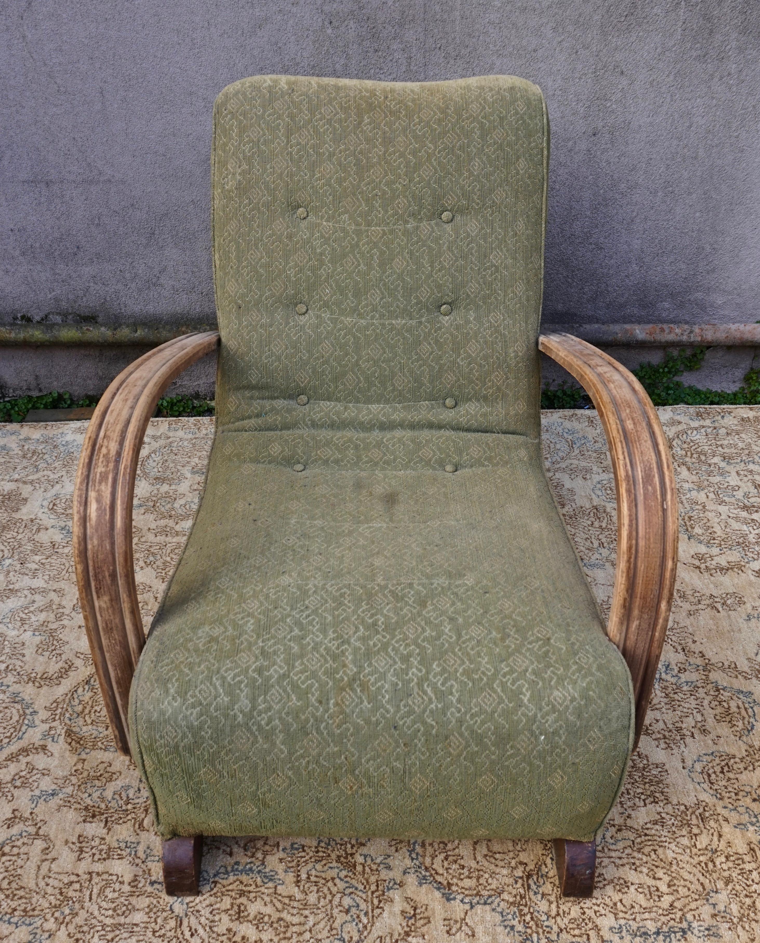Genuine Art Deco Lounge Club Chair in Original Condition 1