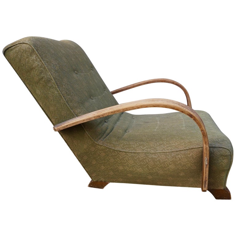 Genuine Art Deco Lounge Club Chair in Original Condition For Sale at