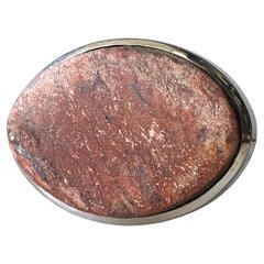 Genuine aventurine silver ring