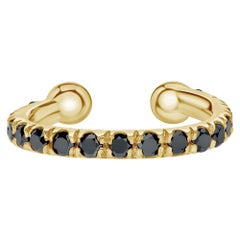 black helix cuff Genuine Black Diamond Helix Cuff Earring in 14K Yellow Gold, Shlomit Rogel