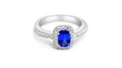 Genuine Blue‑Violet Tanzanite Ring • Engagement Promise Ring Gift For Wife