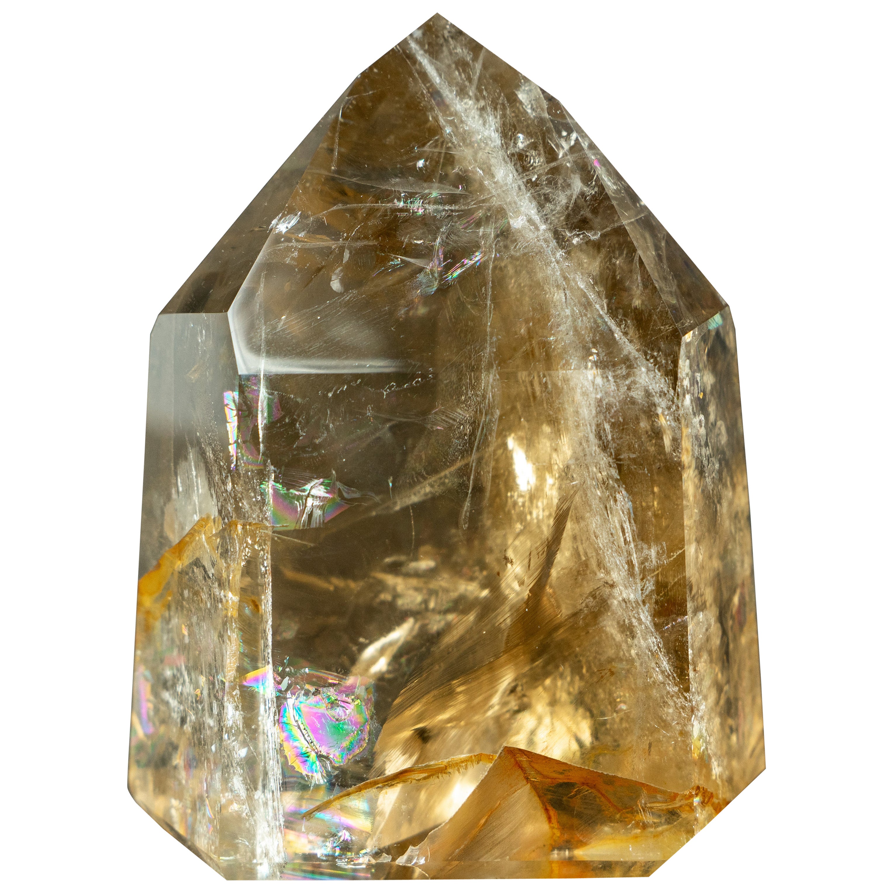 Genuine Brazilian Honey-Gold Citrine Quartz Point