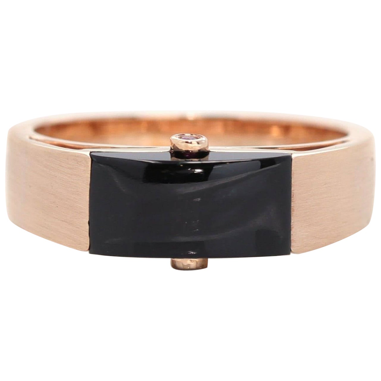 Véritable bague en jade noir de Birmanie pour femmes et hommes Bague Pinky