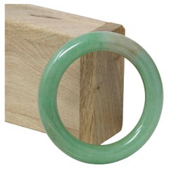 Genuine Burmese Green Jadeite Jade Bangle Bracelet #316