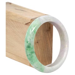 Genuine Burmese Green Jadeite Jade Bangle Bracelet #193