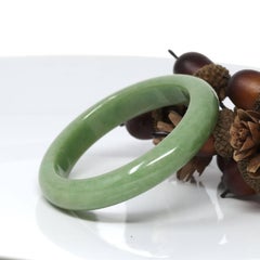 Genuine Burmese High End Deep Green Jadeite Jade Bangle Bracelet (56.43mm) #527