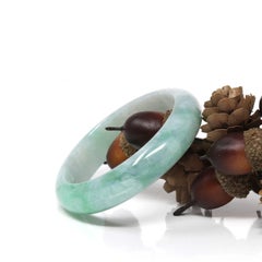 Genuine Burmese High Quality Jadeite Jade Bangle Bracelet (53.4mm) #525