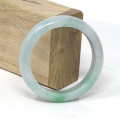 Genuine Burmese Ice-Green Jadeite Jade Bangle Bracelet #266