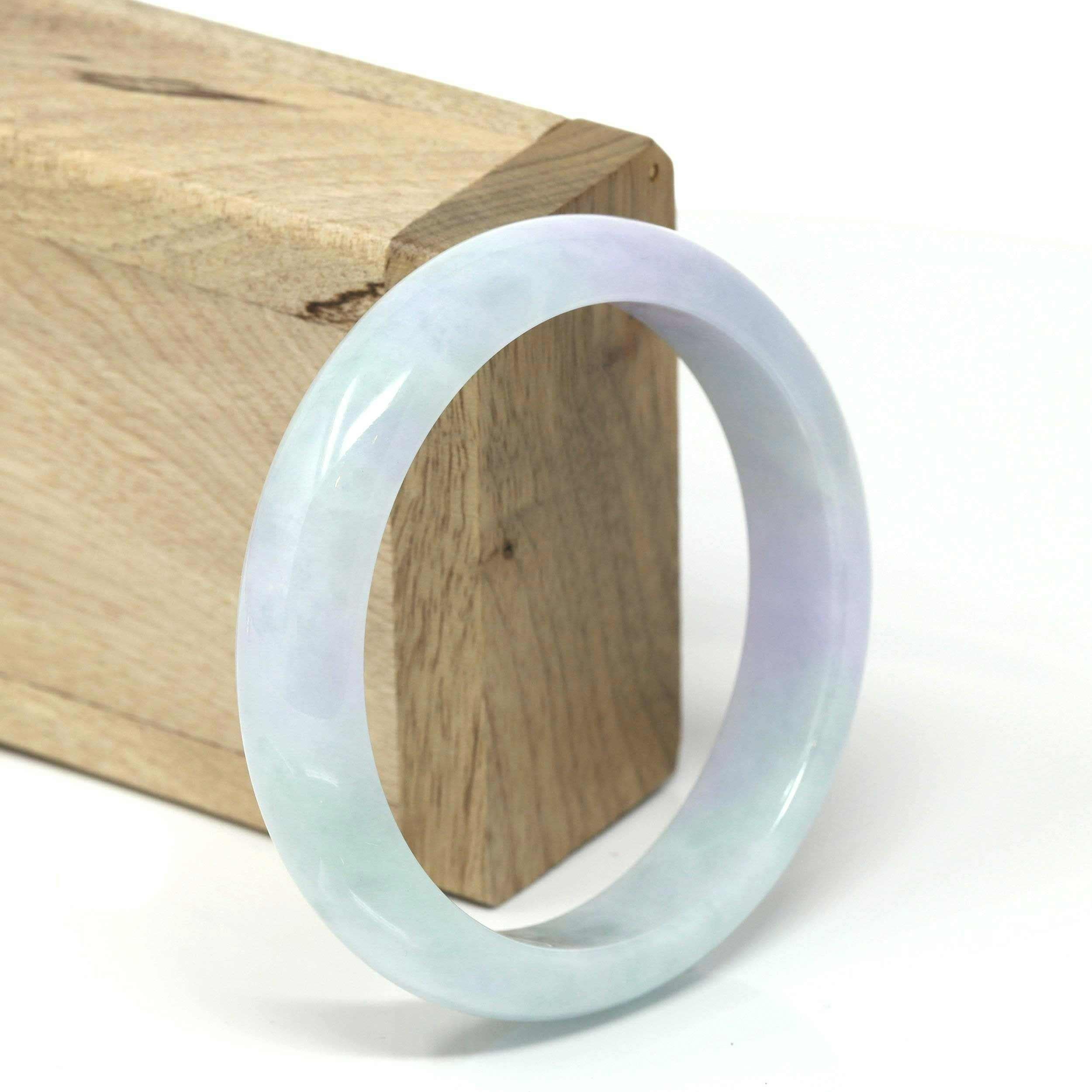  * DETAILS--- Genuine Burmese Jadeite Jade Bangle Bracelet. This bangle is made with high-quality genuine Burmese Jadeite jade. The jade texture is very good with an even light green color inside. The texture is smooth and translucent without any