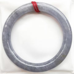 Certified Genuine Burmese Lavender Jadeite Jade Bangle
