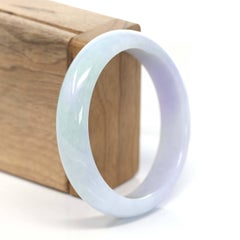 Genuine Burmese Lavender Jadeite Jade Bracelet Bangle, #208