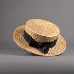 Genuine Canotier from the House a La Belle Jardinière in Paris