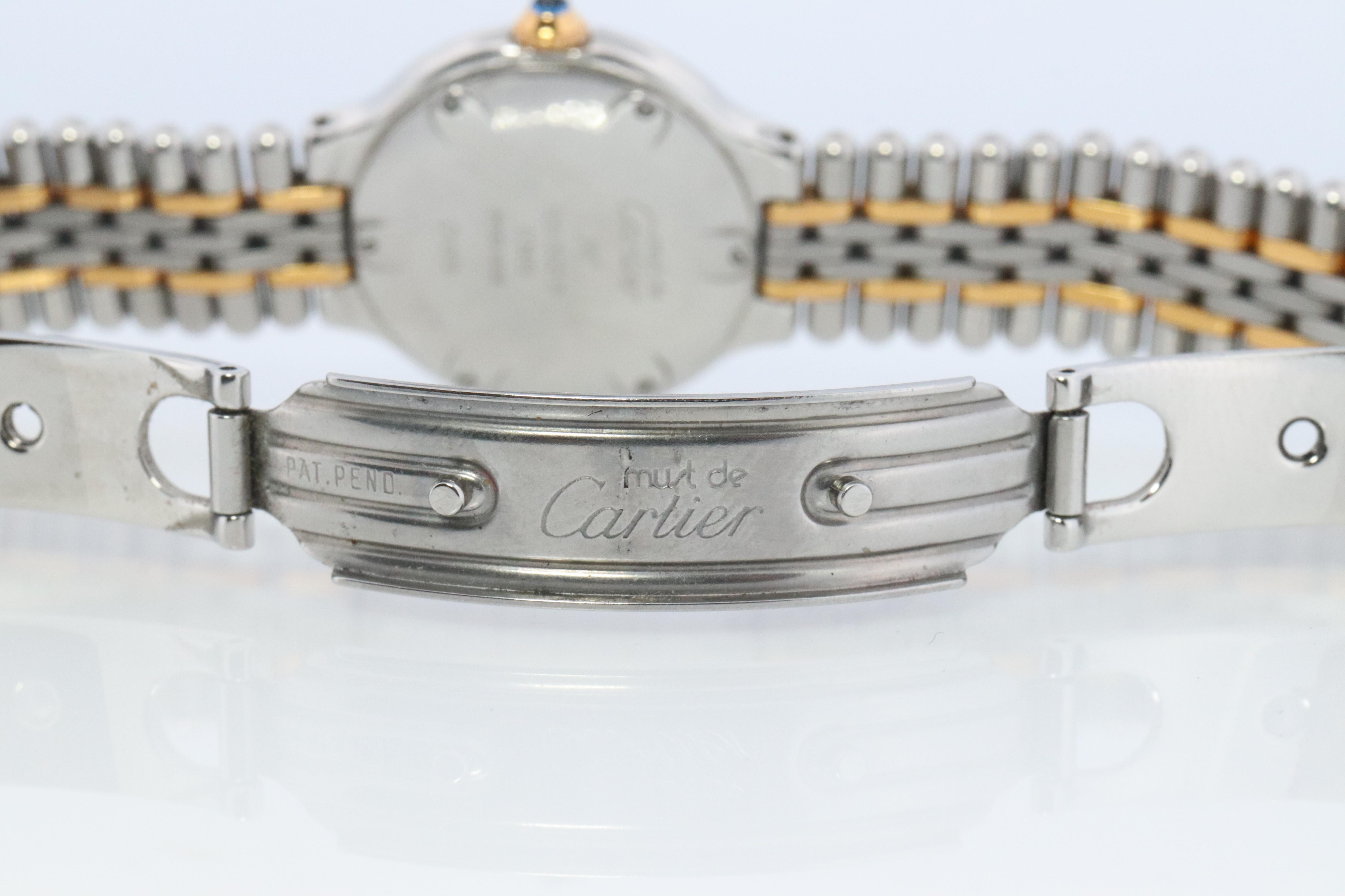 Reloj Cartier 125000P auténtico. Reloj de cuarzo Must de Cartier 21 de acero inoxidable. 1