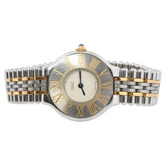Reloj Cartier 125000P auténtico. Reloj de cuarzo Must de Cartier 21 de acero inoxidable.