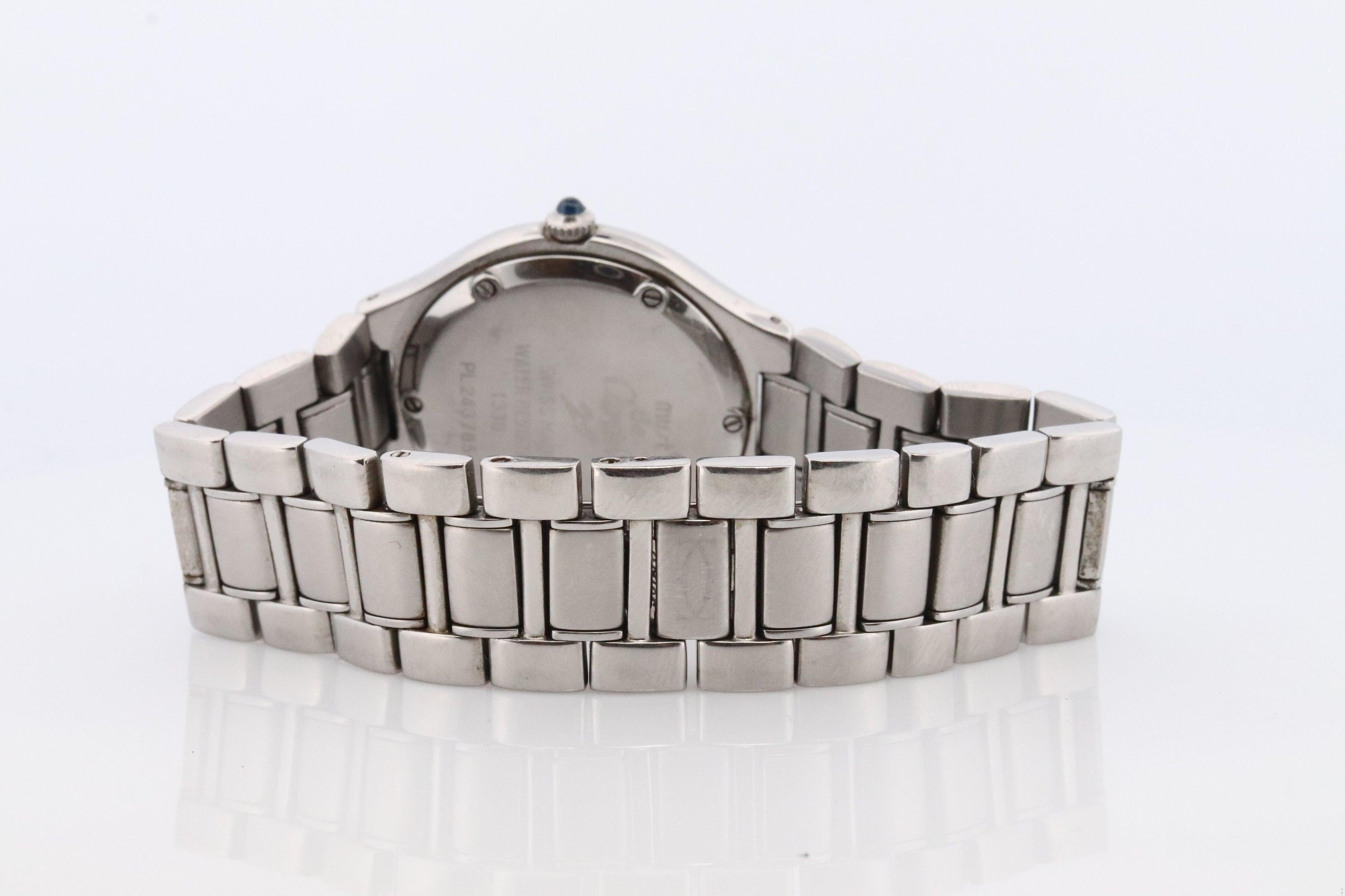 Genuine Cartier 1330 Watch. Must de Cartier 21 Stainless Steel Quartz Watch. 1