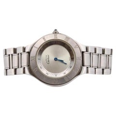 Orologio autentico Cartier 1330. Must de Cartier 21 Orologio al quarzo in acciaio inossidabile.