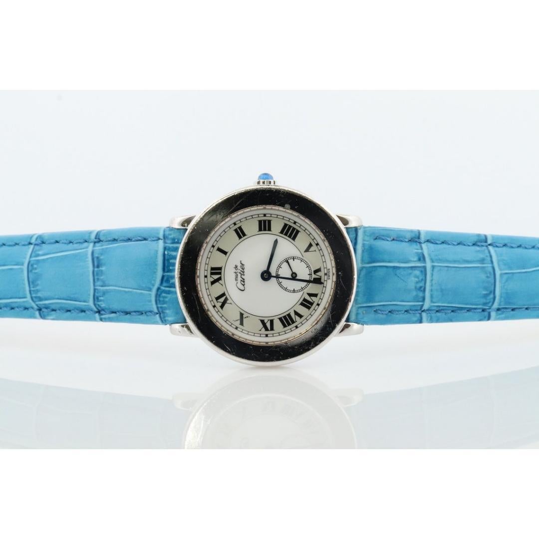 Genuine Cartier 1815 Ronde in Silber in Silber. Must de Cartier 33 mm ARGENT Runder Quarz, ARGENT Damen