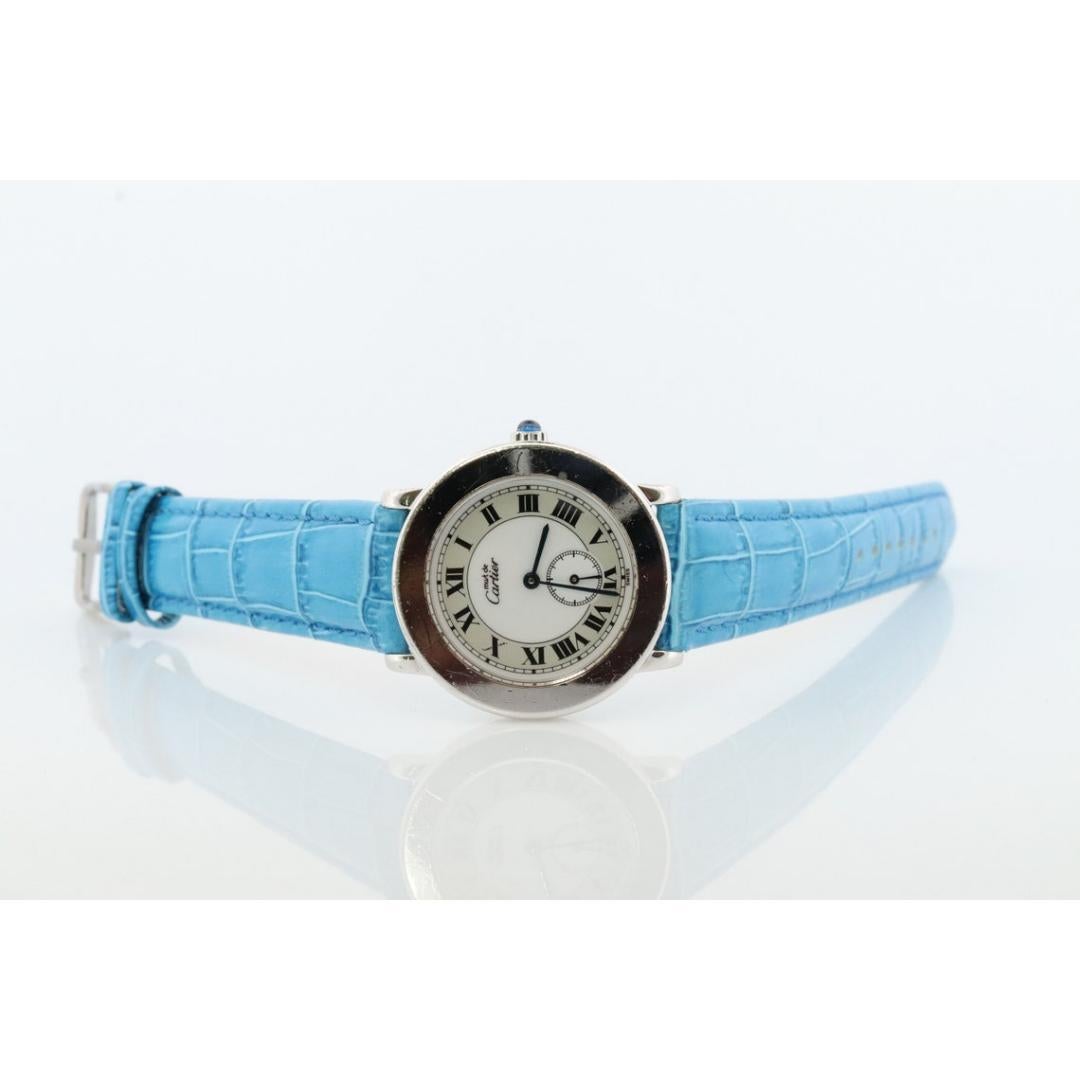 Genuine Cartier 1815 Ronde in Silber in Silber. Must de Cartier 33 mm ARGENT Runder Quarz, ARGENT 1