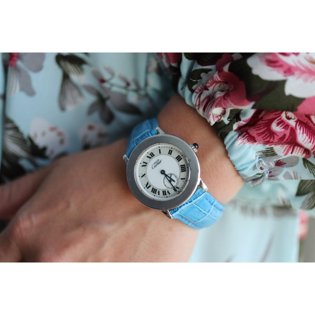 Genuine Cartier 1815 Ronde in Silber in Silber. Must de Cartier 33 mm ARGENT Runder Quarz, ARGENT 4