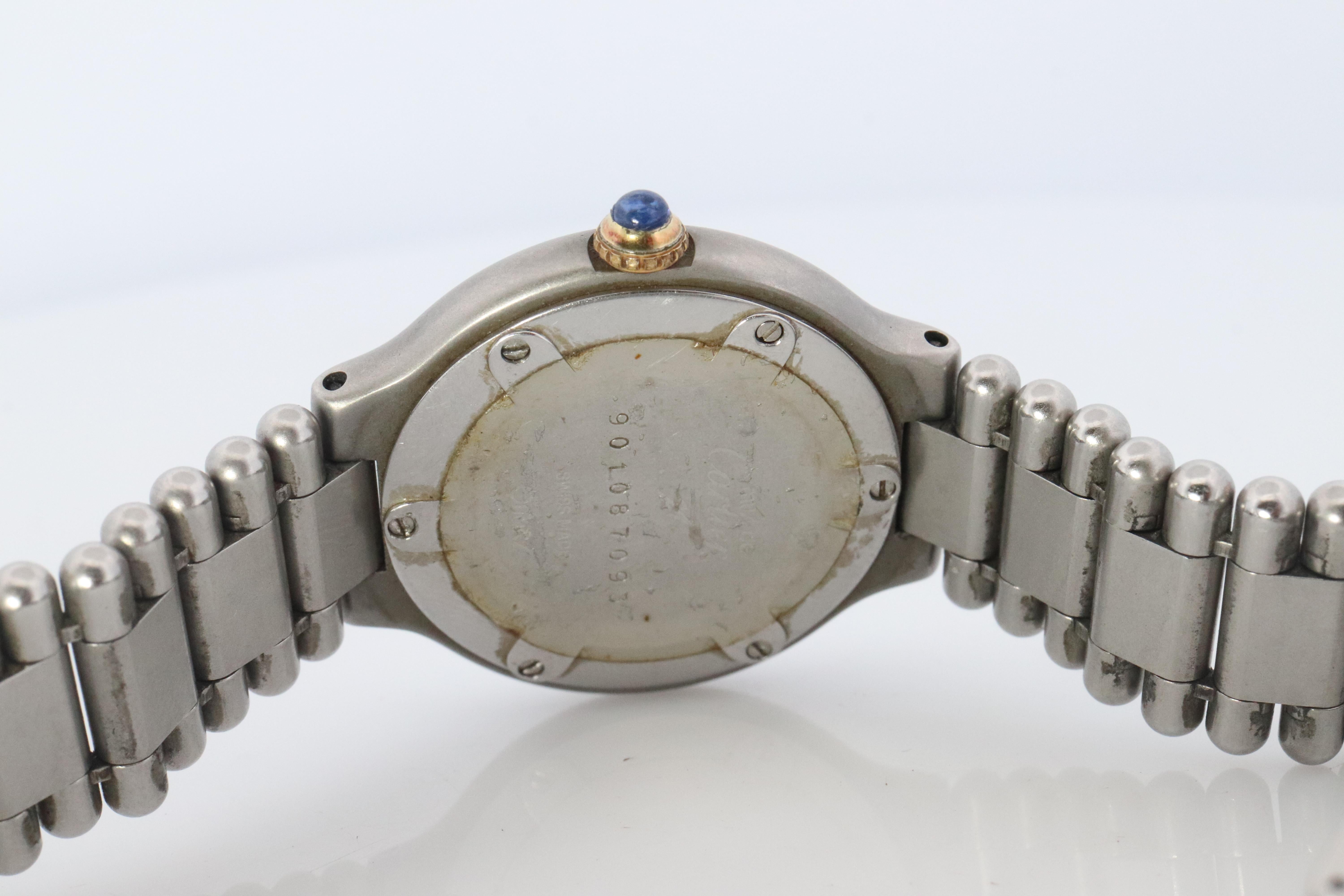 Genuine Cartier 9010 Watch. Must de Cartier 21 Stainless Steel Quartz Watch. 2