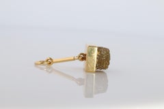 Genuine Cartier Diamond Pendant. 18k YG Rough Diamond Pendant.